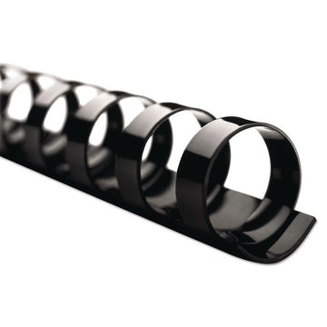 CombBind Standard Spines for 11 x 8.5 Documents, 19 Rings, 0.5" (90-Sheet) Capacity, Black, 100/Box