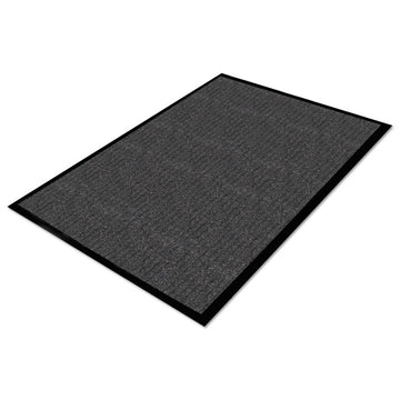 Golden Series Dual Rib Indoor Wiper Mats, Rectangular, Charcoal Gray Carpeted Surface, 36" x 10 ft