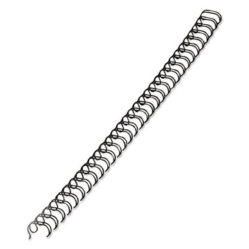 Wire Bindings for 11 x 8.5 Documents, 32 Rings, 0.25" (35-Sheet) Capacity, Black, 25/Pack