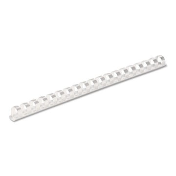 Plastic Comb Bindings for 11 x 8.5 Documents, 19 Rings, 0.5" (90-Sheet) Capacity, White, 100/Pack