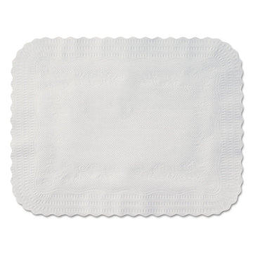 Scalloped Edge Traymat, Smooth Surface, 19.13" x 14", White, 1,000/Carton