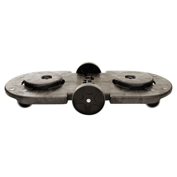 BRUTE Tandem Dolly, Two-Container, 300 lb Capacity, 20.25w x 45d x 8h, Black