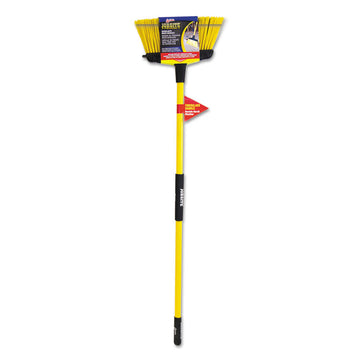 Job Site Super-Duty Multisurface Upright Broom, 16 x 54, PET Bristles, Fiberglass Handle, Yellow/Black