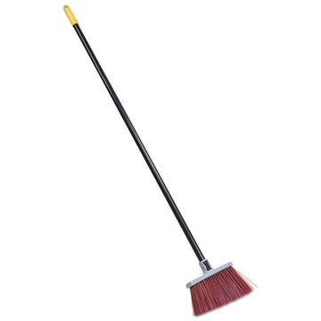 Bulldozer Landscaper's Upright Broom, 14 x 54, PET Bristles, Powder Coated Handle Red/Gray
