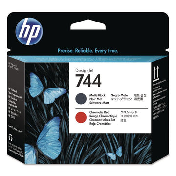 HP 744 (F9J88ACT) Chromatic Red/Matte Black Printhead, 24/Carton