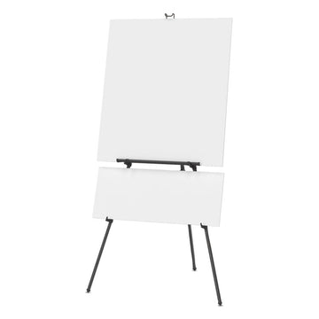 Aluminum Heavy-Duty Display Easel, 38" to 66" Tall, Black, Supports Up to 45 lb
