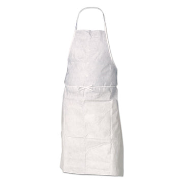 A20 Breathable Particle Protectioin Apron 36550, MICROFORCE Barrier SMS Fabric, One Size Fits Most, White