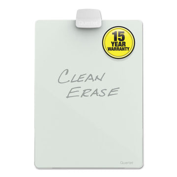Glass Dry Erase Desktop Copy Holder, Holds Up to 20 Letter Size Sheets, Plastic, White