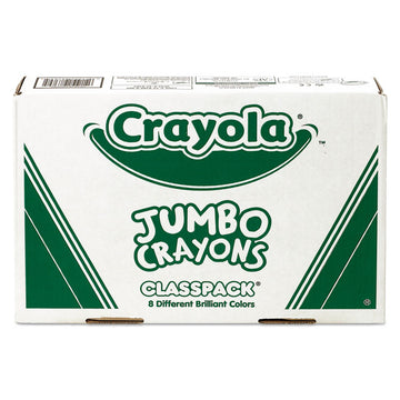 Crayola 8-Color Jumbo Crayon Classpack - 5" Length x 0.5" Diameter - Assorted - 1 Box