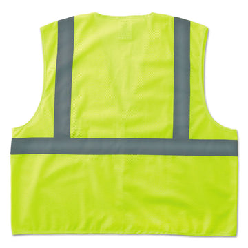 GloWear 8205HL Type R Class 2 Super Econo Mesh Safety Vest, Polyester, 2X-Large to 3X-Large, Lime