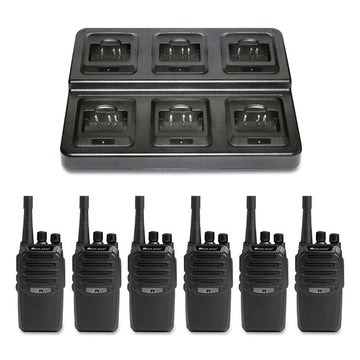 BizTalk 2 Way Radios BR200X6BGC, 6 Radios, 2 W, 16 Channels