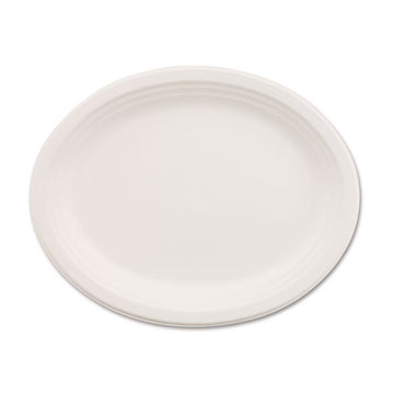 Classic Paper Dinnerware, Platter, 9.75 x 12.5, White, 500/Carton