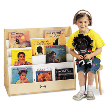 Pick-a-Book Stand, 30w x 16.5d x 27.5h, Birch