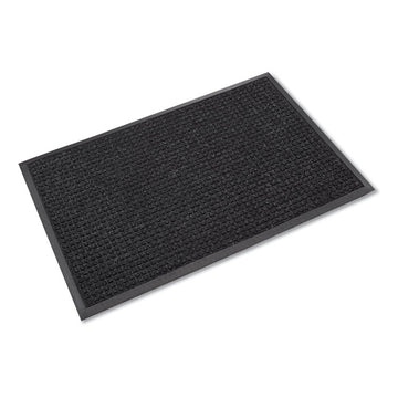 Super-Soaker Wiper/Scraper Mat with Gripper Bottom, Rectangular, Charcoal Gray Loop Pile Surface, 46" x 72"