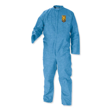 A20 Breathable Particle Protection Coveralls, Zip Front, Open Wrists and Ankles, Medium, Blue, 24/Carton