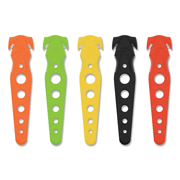 Westcott Saber Safety Cutter - Steel Blade - Durable, Handle, Measurement Scale Guide, Comfortable Grip, Imperial & Metric Measuring Grip - Acrylonitrile Butadiene Styrene (ABS), Plastic, Glass-filled Nylon - Assorted - 1 Each