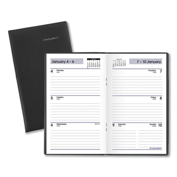 DayMinder Weekly Pocket Planner, 6 x 3.5, Black Cover, 12-Month (Jan to Dec): 2026