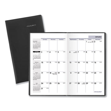 DayMinder Pocket-Sized Monthly Planner, Unruled Blocks, 6 x 3.5, Black Cover, 14-Month: Dec 2025 to Jan 2027