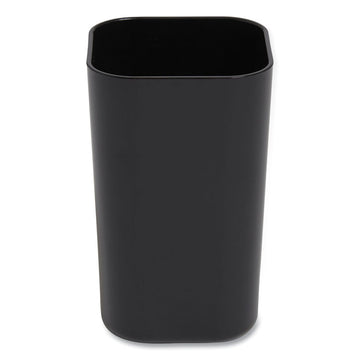 Plastic Pencil Cup, 2.61 x 2.61 x 4.3, Black