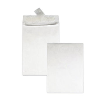 Heavyweight 18 lb Tyvek Open End Expansion Mailer, #13 1/2, Square Flap, Redi-Strip Adhesive Closure, 10"x13", White, 100/CT