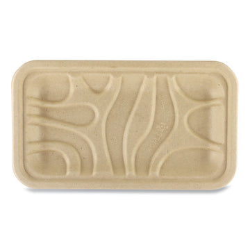 PFAS Fiber Trays, 8.3 x 4.9 x 0.7, Natural, Paper, 500/Carton