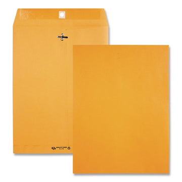 Clasp Envelope, 28lb Bond Weight Kraft, #97, Square Flap, Clasp/Gummed Closure, 10 x 13, Brown Kraft, 100/Box