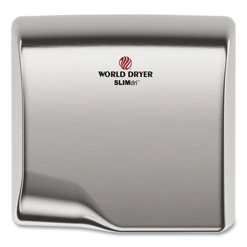 SLIMdri Hand Dryer, 110 V to 240 V, 13.87 x 13 x 7, Brushed Stainless Steel