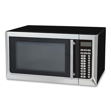 1.6 cu ft Countertop Microwave, 1,000 W, Black/Stainless Steel