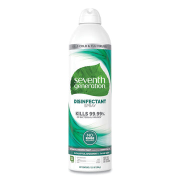 Seventh Generation Disinfectant Cleaner - For Day Care - 13.9 fl oz (0.4 quart) - Eucalyptus Spearmint & Thyme Scent - Non-flammable, Anti-bacterial - Clear - 1 Each