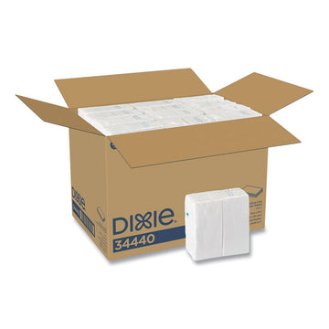 Dixie Dinner Napkin - 2 Ply - 1/8 Fold - 15" Width x 16" Length - Scrollwork Pattern - White - 126 / Pack