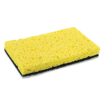 Heavy-Duty Scrubbing Sponge, 3.5 x 6, 0.85" Thick, Yellow/Green, 20/Carton