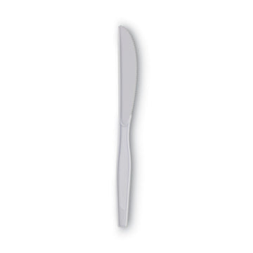 Plastic Cutlery, Heavy Mediumweight Knife, White, 1,000/Carton