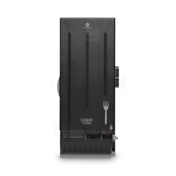 SmartStock Dining Utensil Dispenser, Holds 120 Forks, 10 x 8.78 x 24.75, Translucent Black