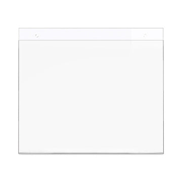 Classic Image Wall-Mount Sign Holder, Landscape, 11 x 8.5, Clear