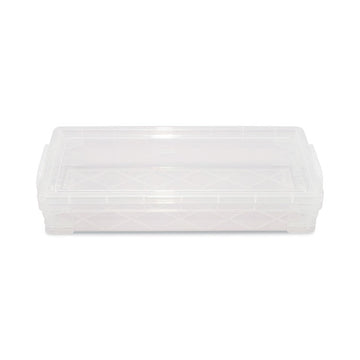 Super Stacker Pencil Box, 8.25" x 3.75" x 1.5", Clear