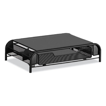 Powered Onyx Monitor Stand, 18.25" x 11.75" x 4.5", Black
