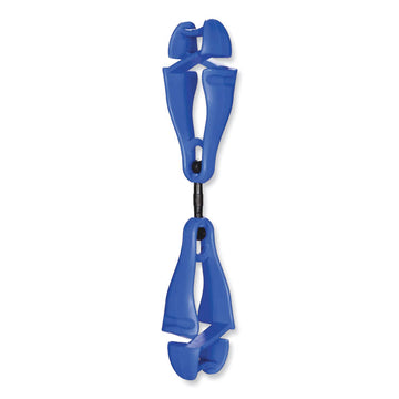 Squids 3420 Dual Clip Swivel Glove Clip Holder, 1 x 0.6 x 5.5, Acetal Copolymer, Blue