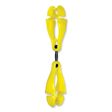 Squids 3420 Dual Clip Swivel Glove Clip Holder, 1 x 0.6 x 5.5, Acetal Copolymer, Lime