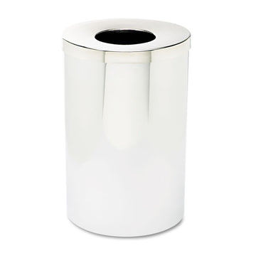 Reflections Receptacles, 35 gal, Steel, Chrome