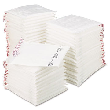 Jiffy TuffGard Extreme Self-Seal Mailer, #2, Barrier Bubble Air Cell Cushion, Self-Adhesive Closure, 8.5 x 12, White, 50/CT