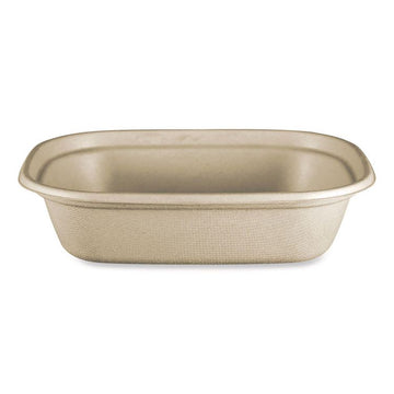 Fiber Containers, 32 oz, 8.7 x 6.5 x 2.1, Natural, Paper, 400/Carton