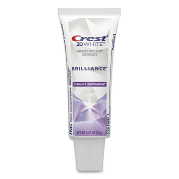 3D White Brilliance Advanced Whitening Technology + Advanced Stain Protection Toothpaste, Vibrant Peppermint, 0.85 oz, 72/CT