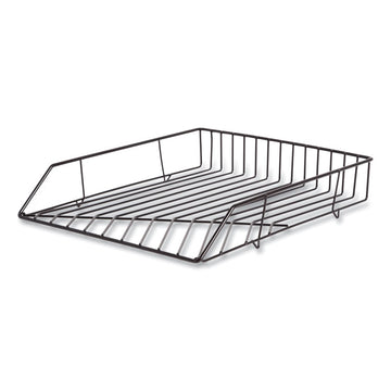Vena Paper Tray, 1 Section, Holds 11" x 8.5" Sheets, 10.04 x 12.44 x 2.01, Black