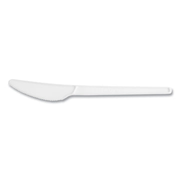 White CPLA Cutlery, General Purpose Knife, Plastic, White, 1,000/Carton