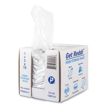 Food Bags, 112 oz., 6" x 3" x 15", Clear, 1,000/Carton