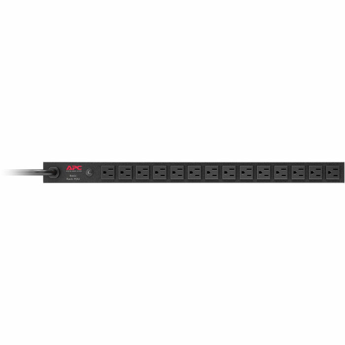 APC Basic Rack 2400VA PDU - Basic - NEMA L5-20P - 14 x NEMA 5-15R - 100 V, 120 V - 2400 W - Overload Protection - 11.98 ft Cord Length - 0U - Vertical - Rack-mountable