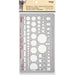 Chartpak Circle/Identification Template - Circle, Square, Hexagon, Rectangle, Diamond, Directional Arrow - 5.9" Height x 10" Width - Gray