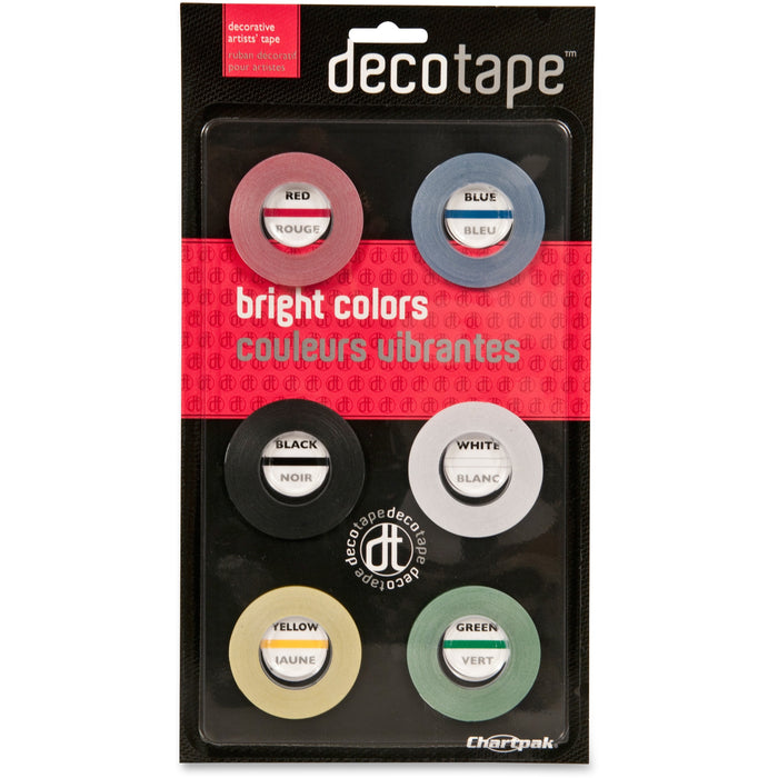 Chartpak DEC001 Decorative Tape - 27 ft Length x 0.13" Width - Assorted - Creep Resistant - For Decorating - 1 Pack