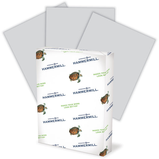 Hammermill Colors Recycled Copy Paper - Gray - Letter - 8 1/2" x 11" - 20 lb Basis Weight - Smooth - Sustainable Forestry Initiative (SFI) - Archival-safe, Acid-free, Jam-free, Eco-friendly - Gray - 500 Sheets - 1 Ream