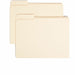 Smead 1/3 Tab Cut Letter Recycled Top Tab File Folder - 8 1/2" x 11" - 3/4" Expansion - Top Tab Location - Left Tab Position - 11 pt. - 2 Plys - Manila - Reinforced, Durable, Reinforced Tab, Rounded Corner - 10% Recycled - 100 / Box